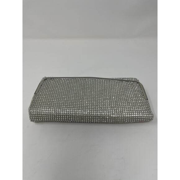 Women's Studded Clutch Purse Silver Chain Strap - Picture 2 of 12
